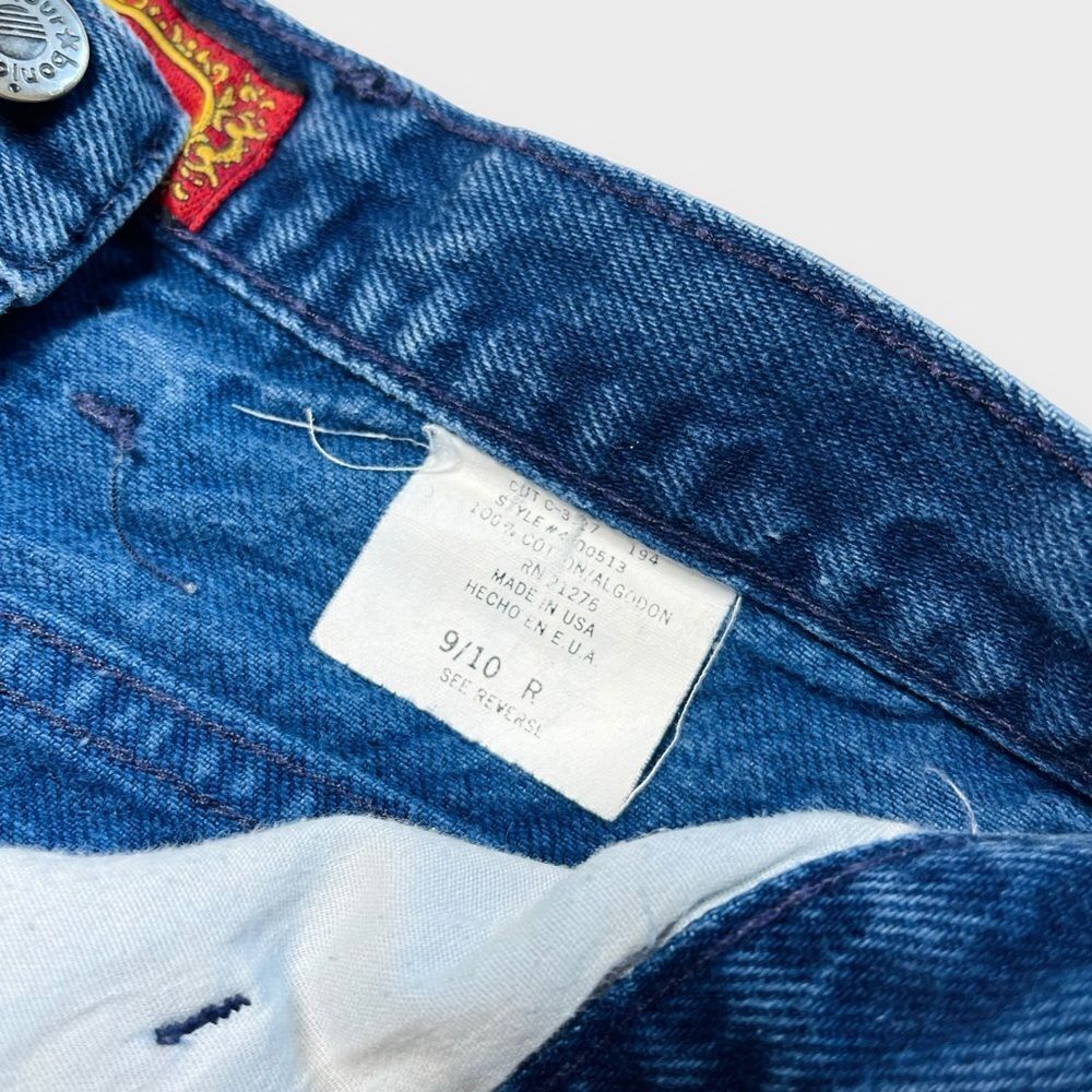Vtg 80 Bonjour Slim High Waist Blue Jeans, Mom Full Hips Tapered Leg, Talon 26 - Picture 5 of 7
